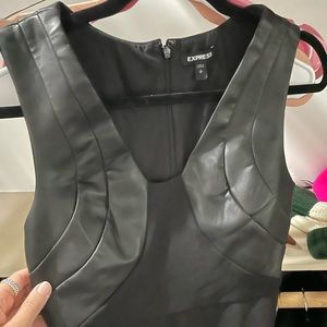 (2) Never Worn size S black and leather dresses